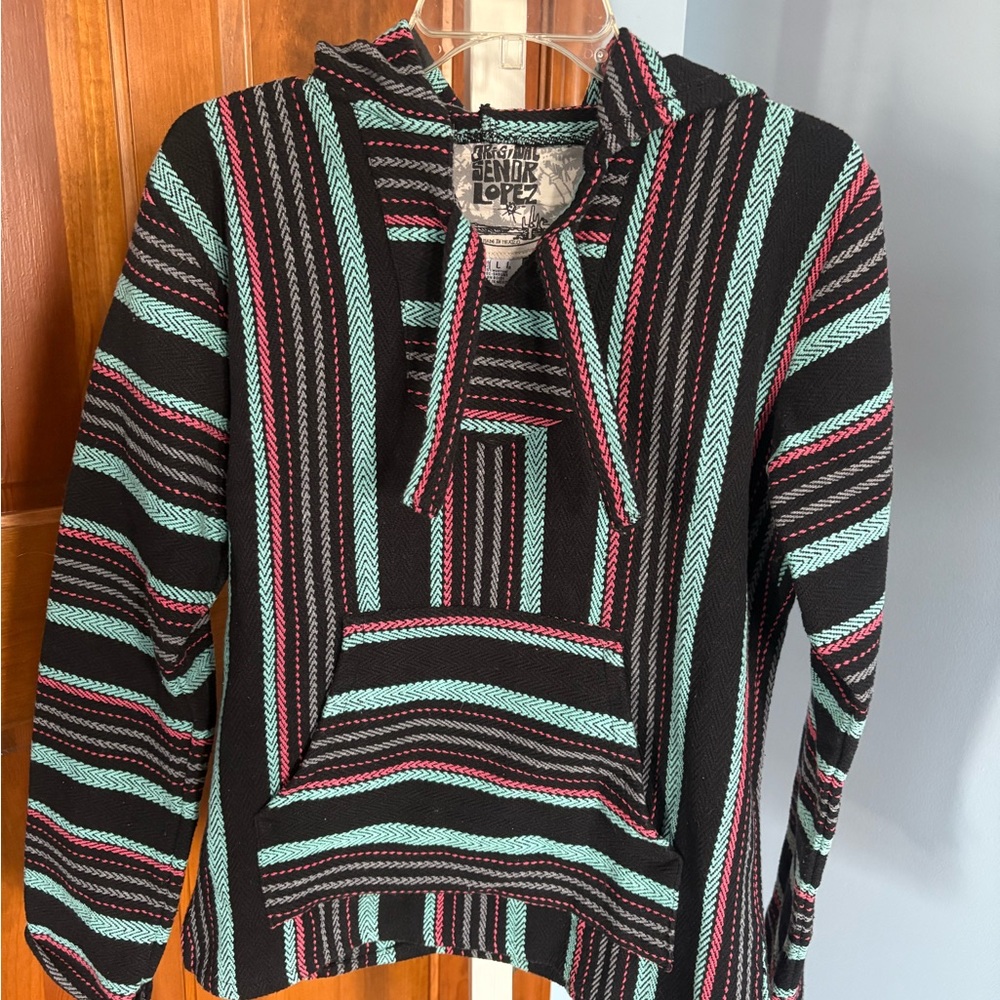 Colorful Striped Baja Hoodie